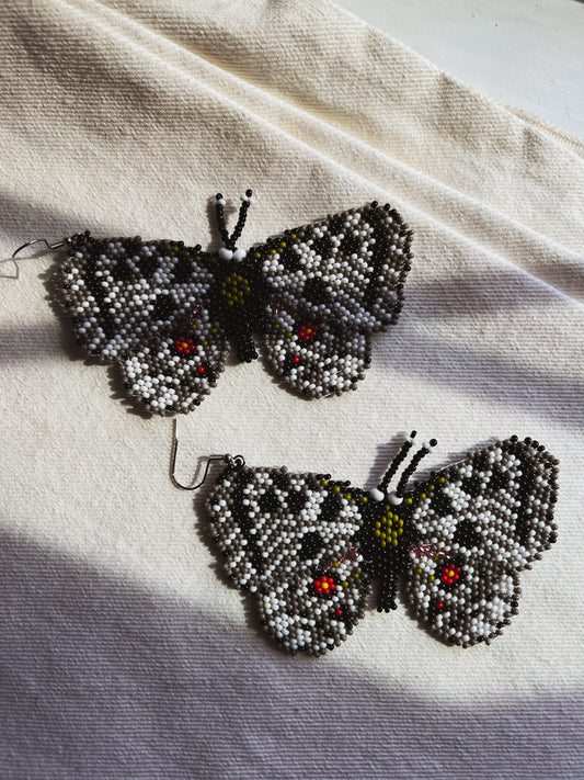 Negra Moth ✻ Embera Beaded Earrings
