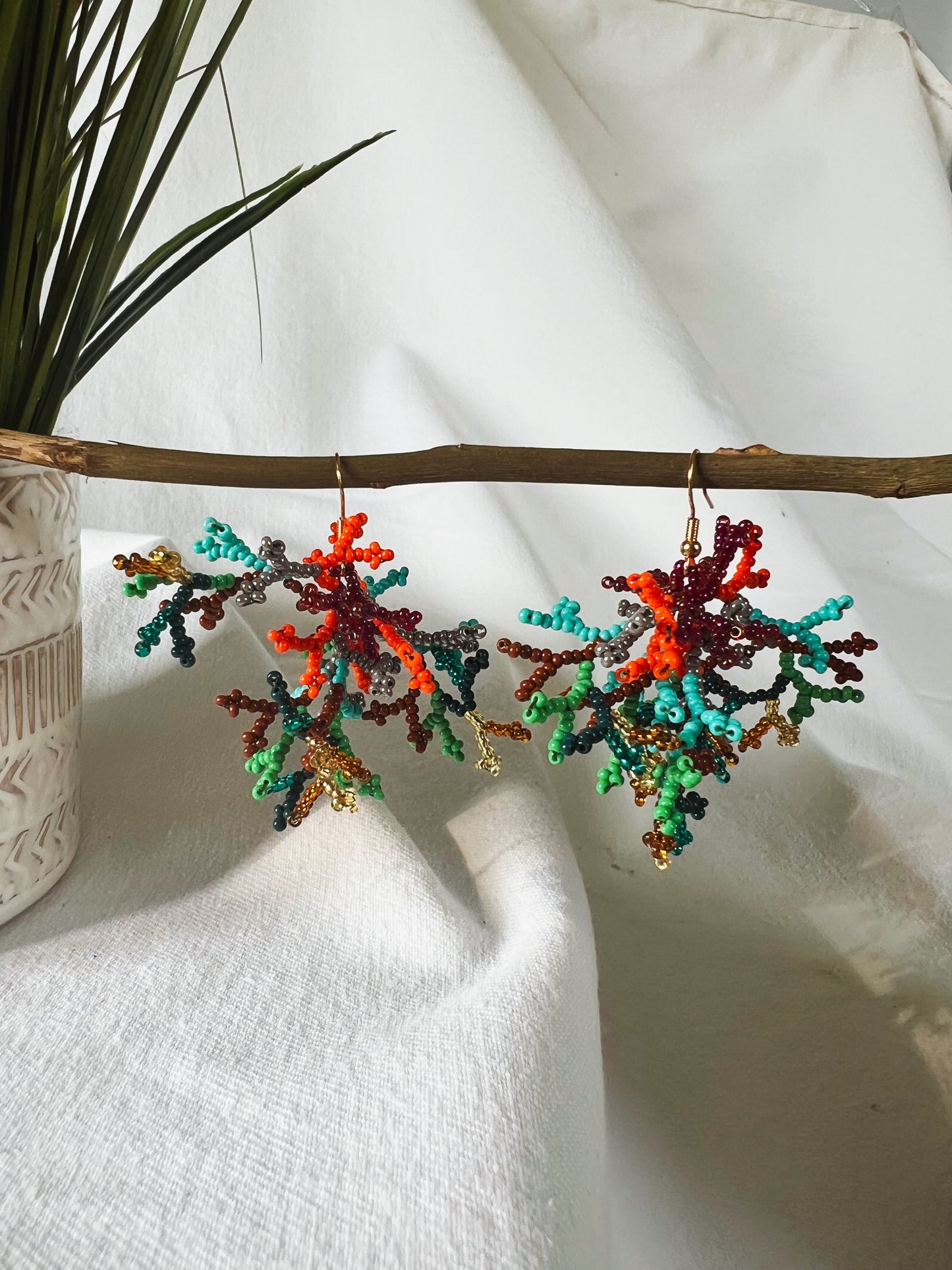 Mini Corals ✻ Inga Beaded Earrings