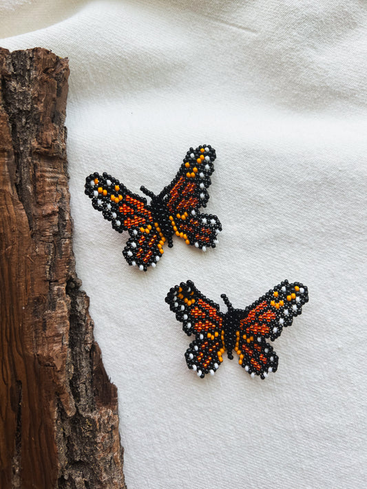 Mariposa ✻ Small Inga Butterfly Beaded Earrings