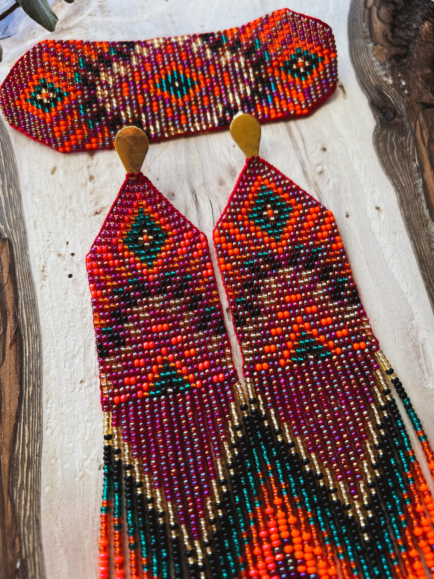 Sol Set ✻ Inga Beaded Earrings + Bracelet Set