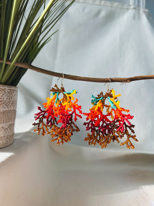 Corals ✻ Inga Beaded Earrings