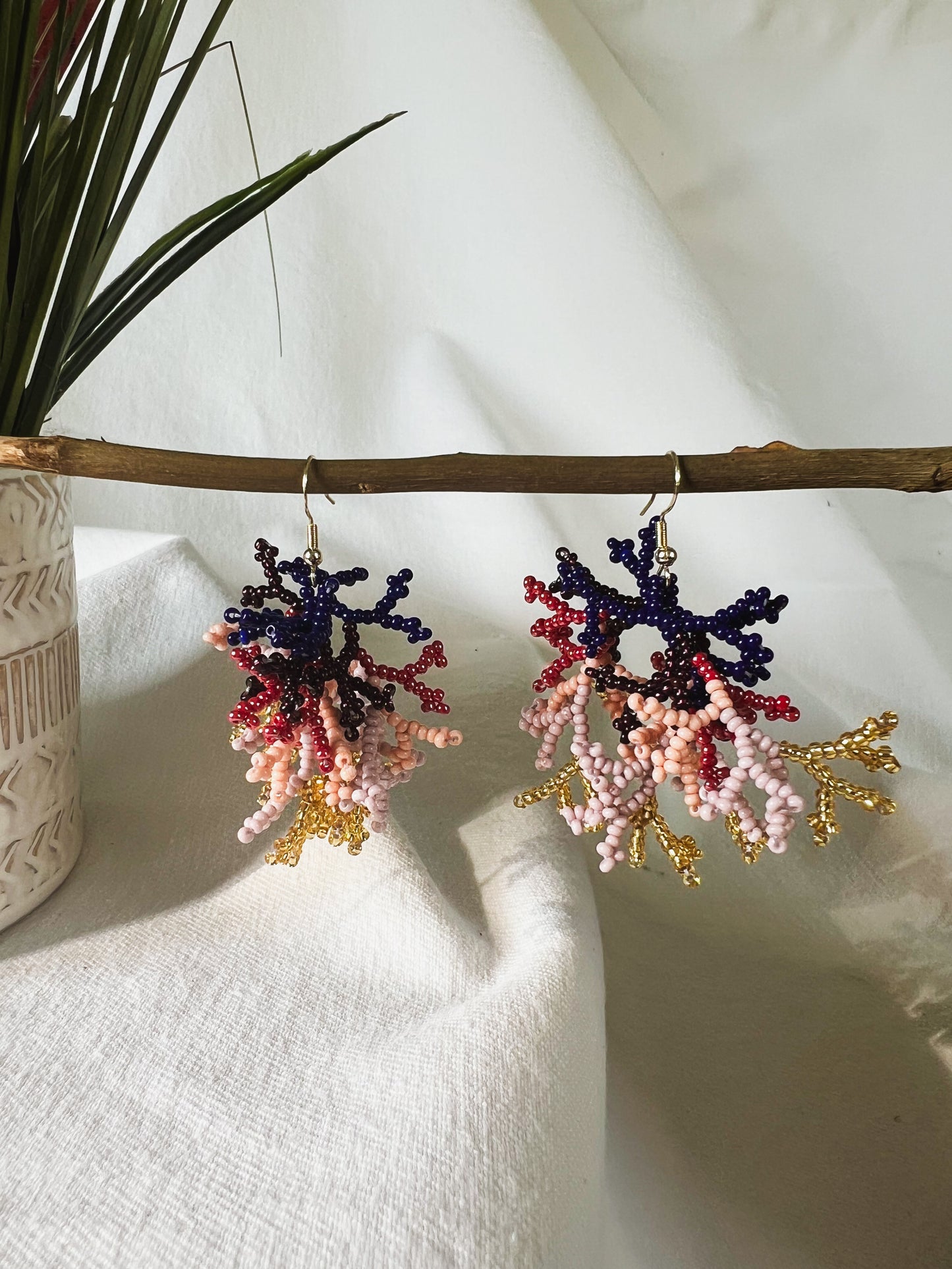 Mini Corals ✻ Inga Beaded Earrings