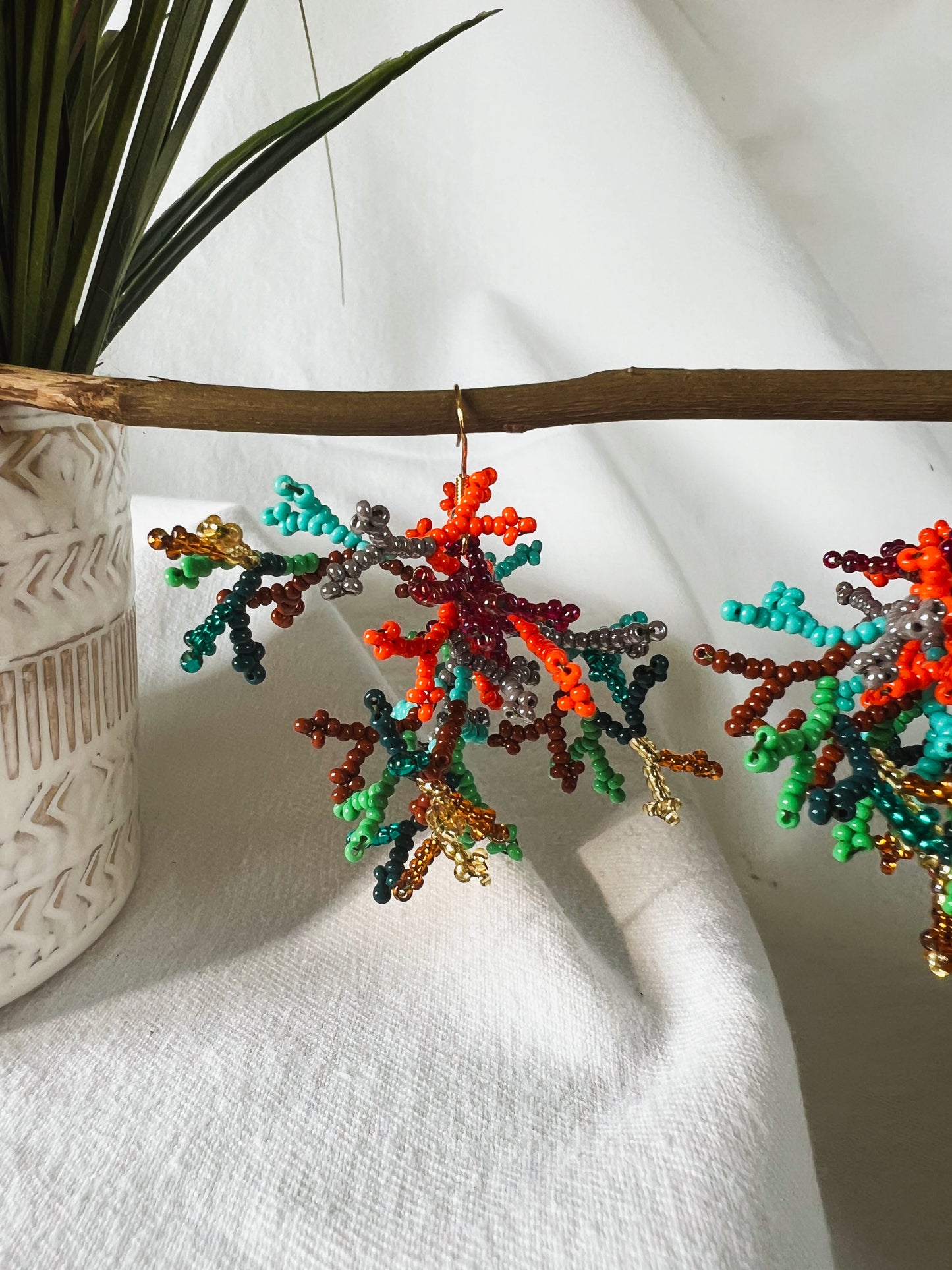 Mini Corals ✻ Inga Beaded Earrings