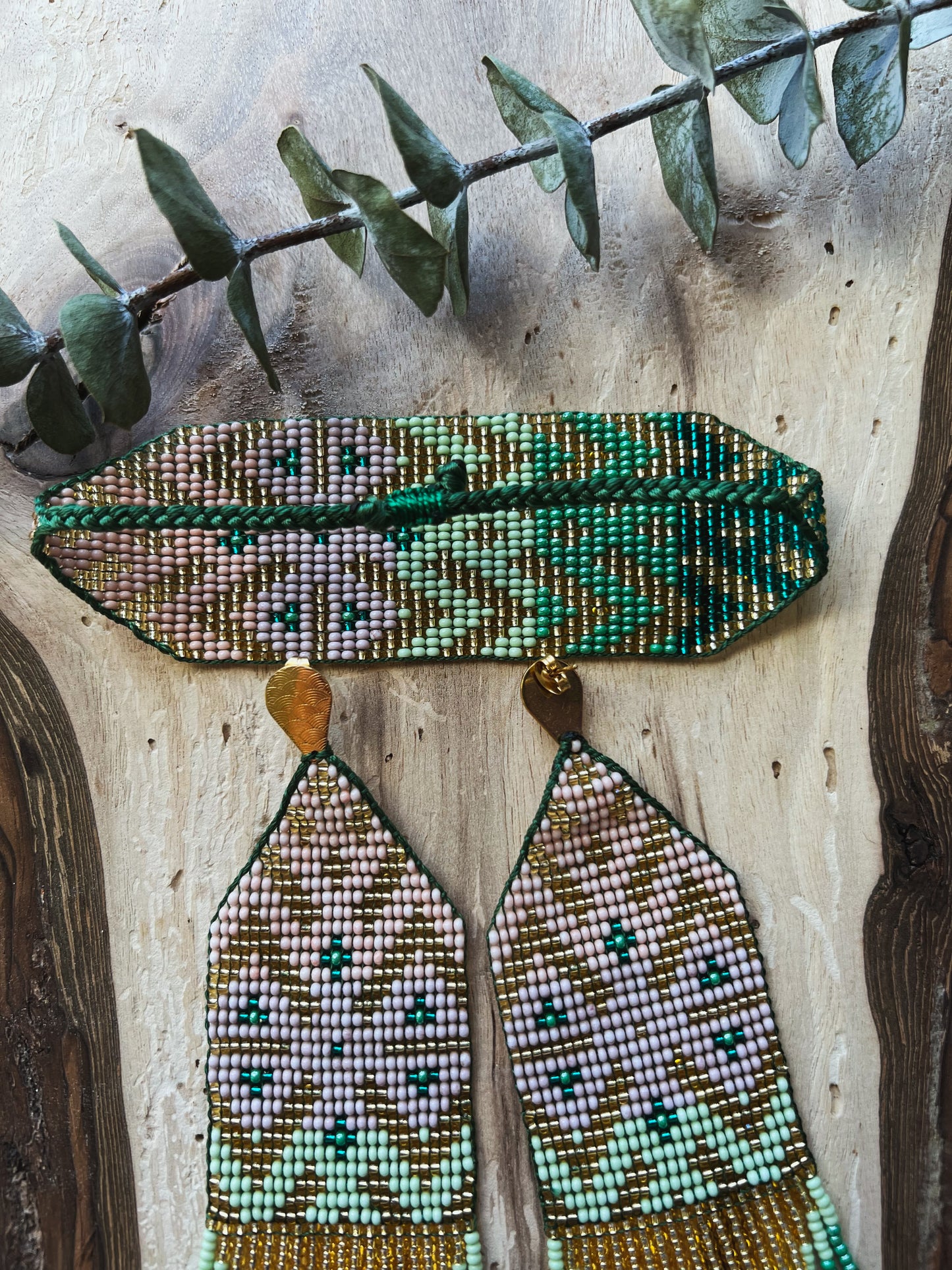 Maiz Set ✻ Inga Beaded Earrings + Bracelet Set