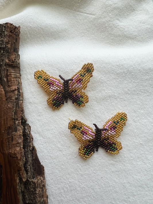 Mariposa ✻ Small Inga Butterfly Beaded Earrings