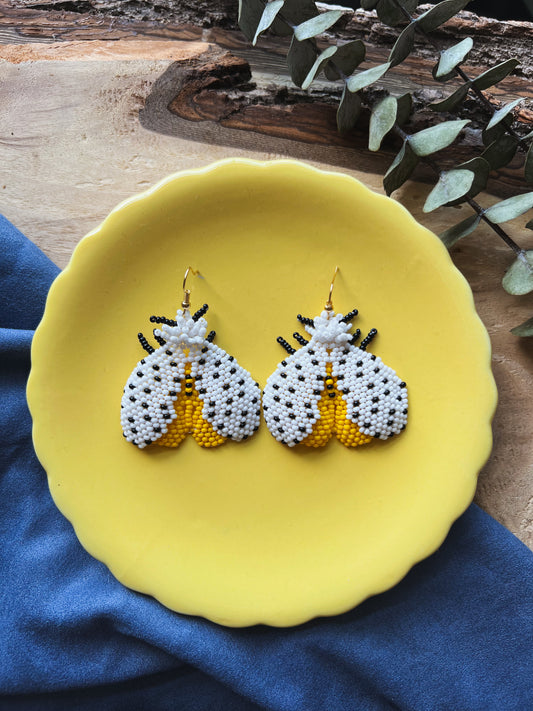 Argina Moth ✻ Embera Beaded Earrings