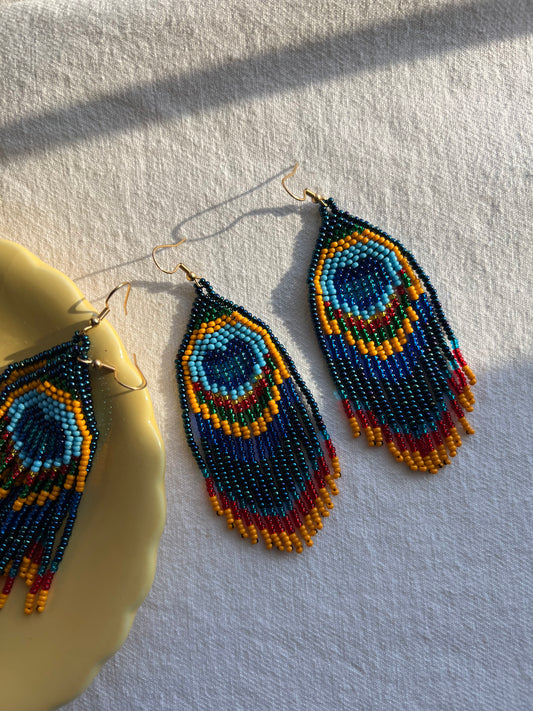 Peacock ✻ Embera Beaded Earrings