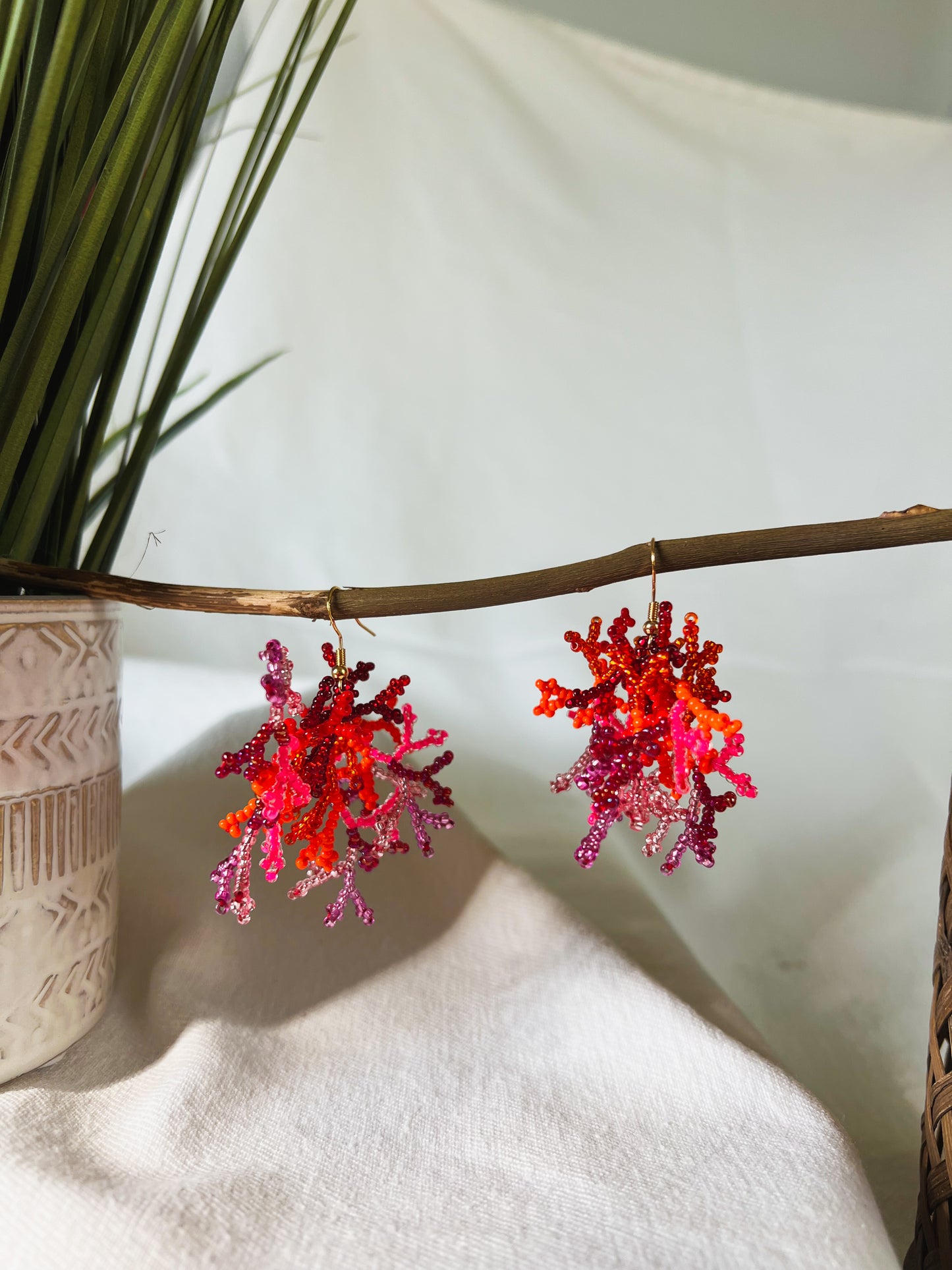 Mini Corals ✻ Inga Beaded Earrings