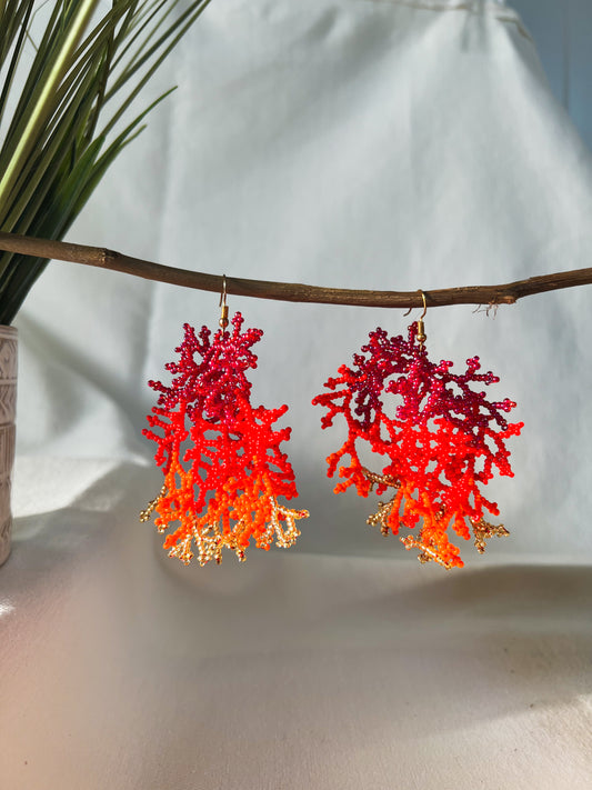 Corals ✻ Inga Beaded Earrings