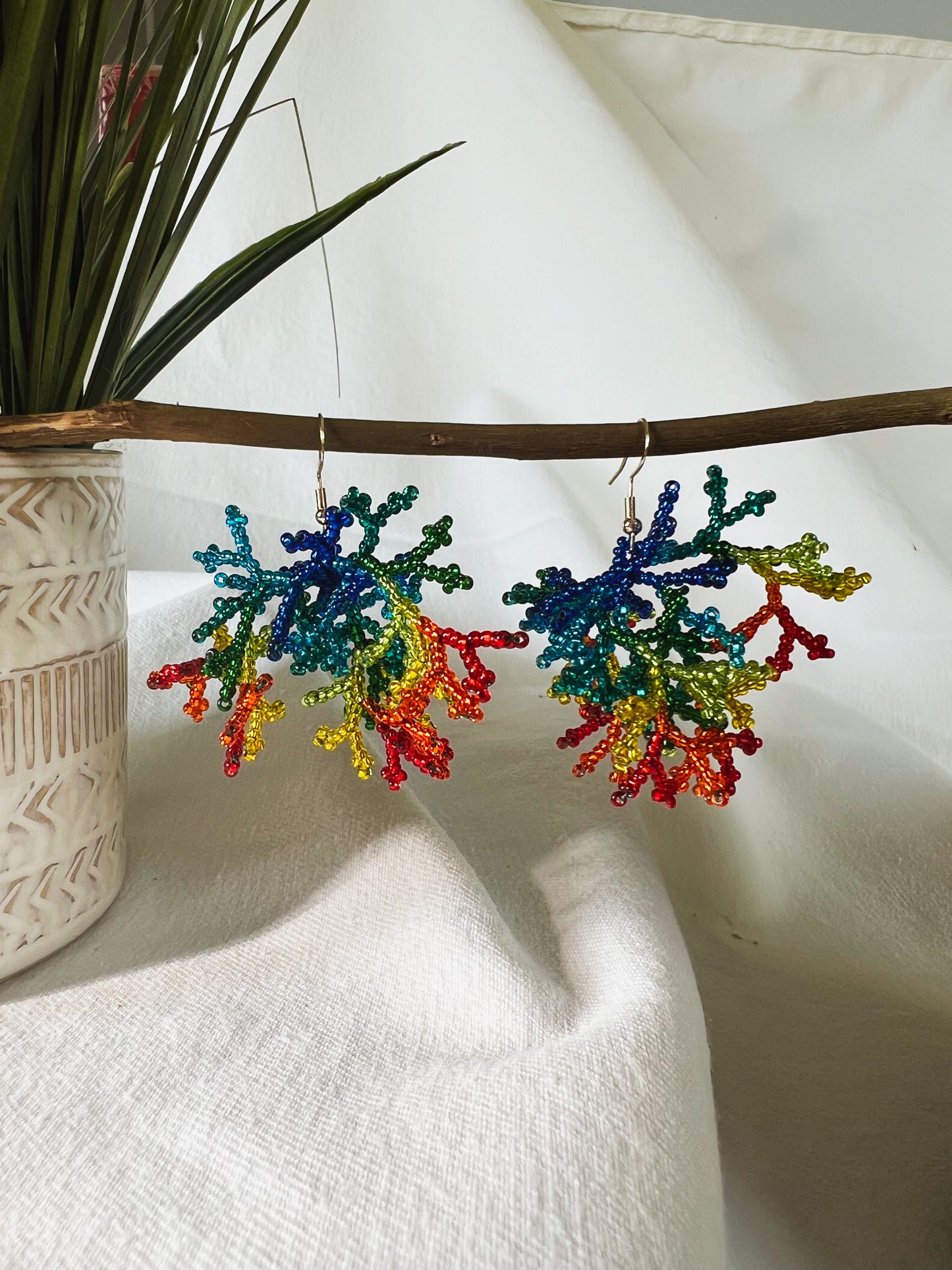 Mini Corals ✻ Inga Beaded Earrings